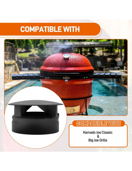Tapa de Chimenea Top Vent UHEGDRR para Kamado Joe Classic y Big Joe