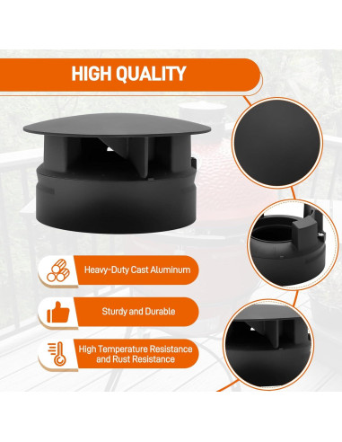 Tapa de Chimenea Top Vent UHEGDRR para Kamado Joe Classic y Big Joe