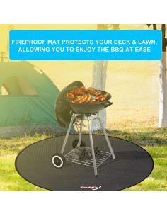 Alfombrilla Redonda 42" DocSafe Aislante Térmico para Fogatas 2