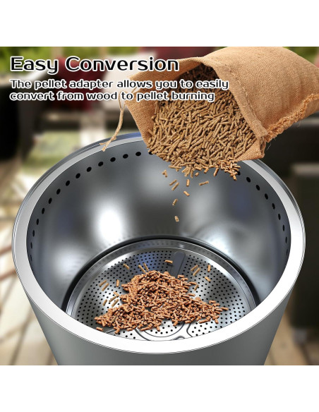 Adaptador de Pellet BBQCuker para Solo Stove Bonfire 2.0