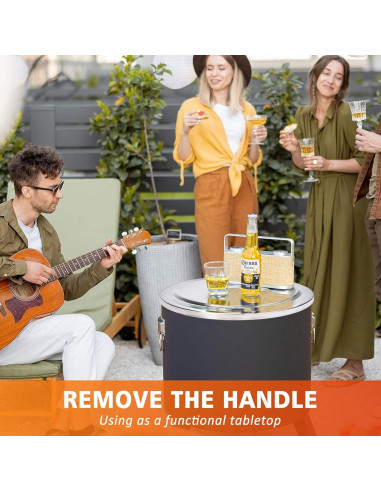 Tapa de Fogón Hisencn 27" Acero Inoxidable para Camping