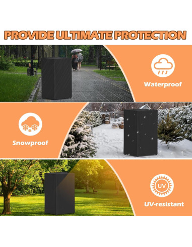 Estante de Almacenamiento de Leña MOASKER con Cubierta Impermeable