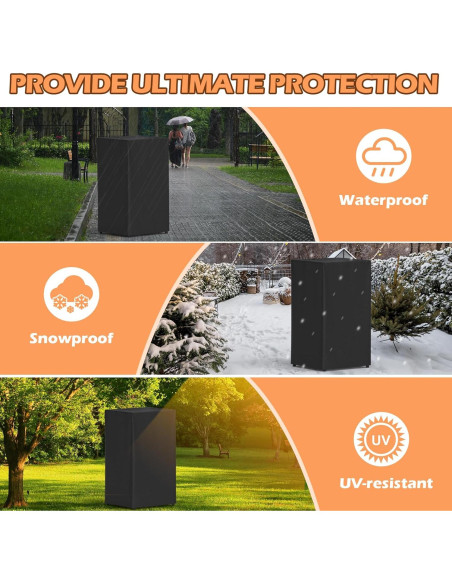 Estante de Almacenamiento de Leña MOASKER con Cubierta Impermeable