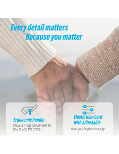 Cubierta para Fogata AWAHITAWA 22" D x 16" H Impermeable Negra 2