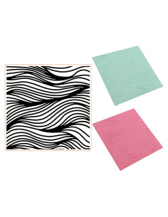 Carpeta de Embossing Arbuya Waves 12.7x12.7cm para Manualidades