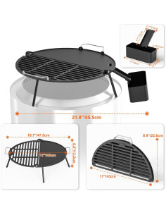 Plancha de Hierro Fundido Onlyfire para Solo Stove 49.53 cm 2