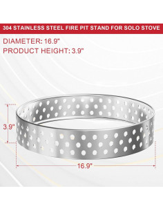 Soporte para Fogata GLOWYE 19.5" (49.53 cm) Acero Inoxidable 2
