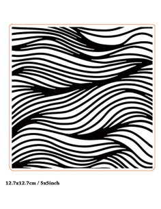 Carpeta de Embossing Arbuya Waves 12.7x12.7cm para Manualidades 2