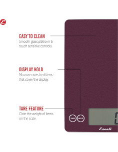 Balanza de Cocina Digital Escali Arti Vidrio 6.8 kg 2