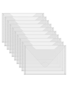 Paquete de 10 Bolsas de Almacenamiento Transparentes 18x25.5 cm