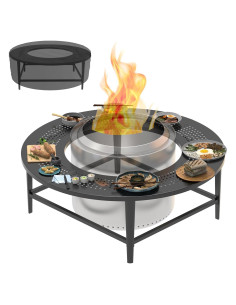 Mesa de Superficie para Fuego BQMAX 96.5 cm Redonda Acero