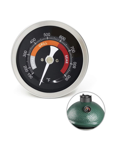 Termómetro de Reemplazo Big Green Egg 8.38 cm Acero Inoxidable