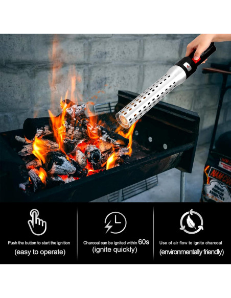 Encendedor eléctrico de carbón GGC YHQ-120V para barbacoas