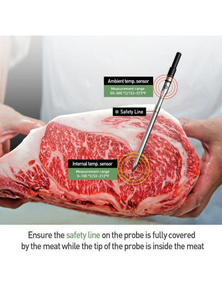 Termómetro de Carne Inalámbrico Bluetooth 5.2 NADEZHDA 1 Sonda