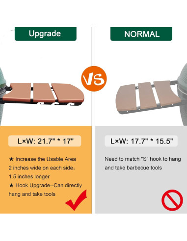 Estantes Laterales Plegables Big Green Egg XL - Quantfire