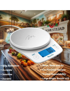 Escala de Cocina NutraTrack C19 - 5.44 kg - Vidrio Templado 2