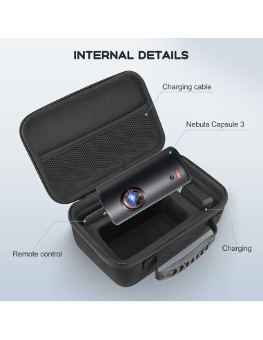 Funda Dura Esimen para Proyector Nebula Capsule 3 - Negro