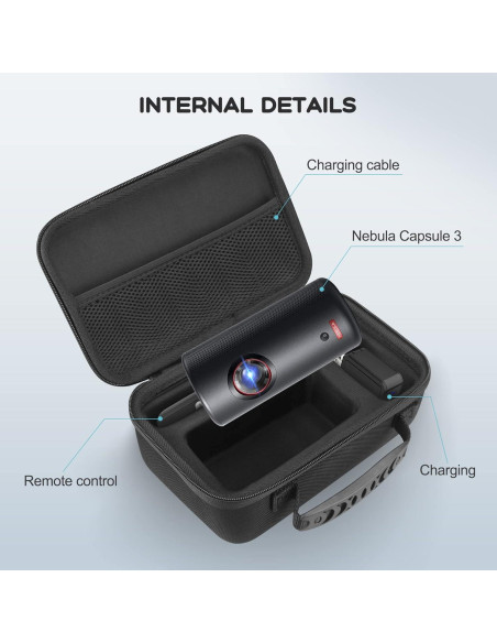 Funda Dura Esimen para Proyector Nebula Capsule 3 - Negro