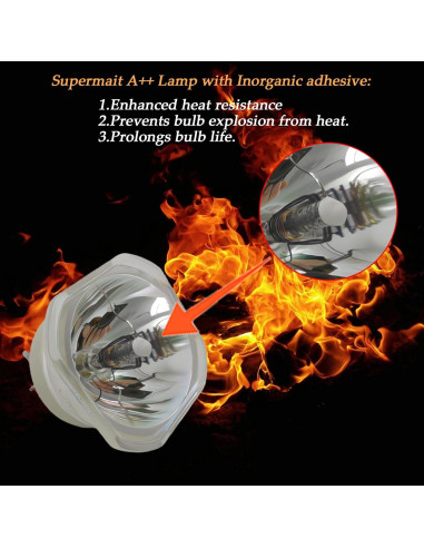 Lámpara de Proyector Supermait 5J.JEE05.001 Compatible BENQ