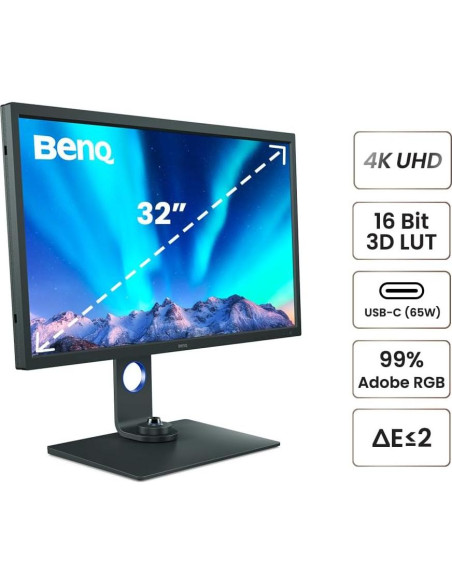 Monitor BenQ SW321C 32" 4K UHD Calibrado para Fotografía