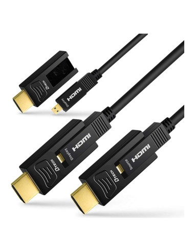 Cable HDMI de fibra óptica DTech 15m 4K 60Hz 18Gbps