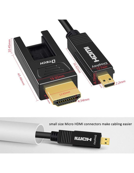 Cable HDMI de fibra óptica DTech 15m 4K 60Hz 18Gbps