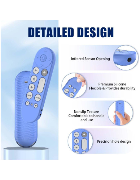 Funda de Silicona para Control Remoto Google TV 4K - 4 Piezas