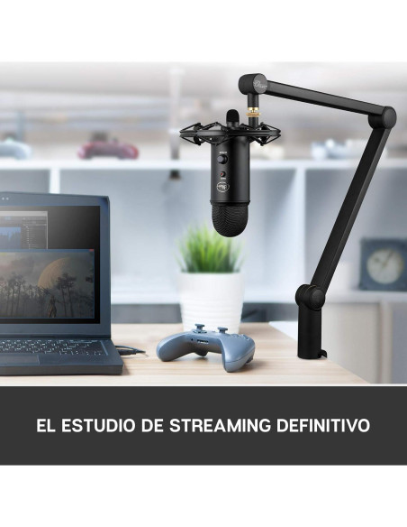 Paquete de transmisión Blue Yeticaster con micrófono USB Yeti
