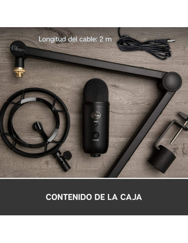 Paquete de transmisión Blue Yeticaster con micrófono USB Yeti