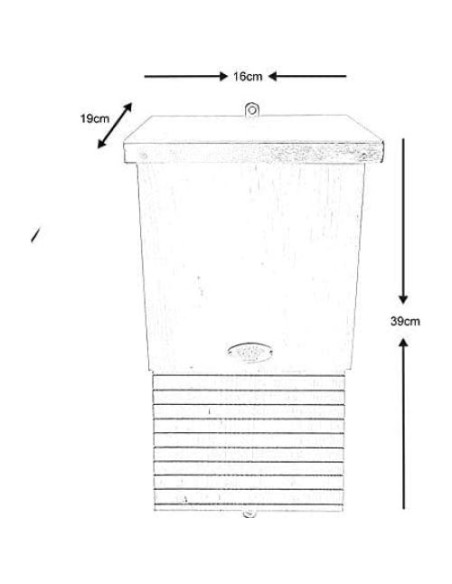 Casa para Murciélagos Esschert Design NKVM 40x16.5x19.1cm