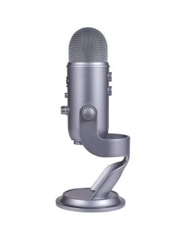 Micrófono USB Blue Yeti Gris Espacial, 3 cápsulas, 4 patrones