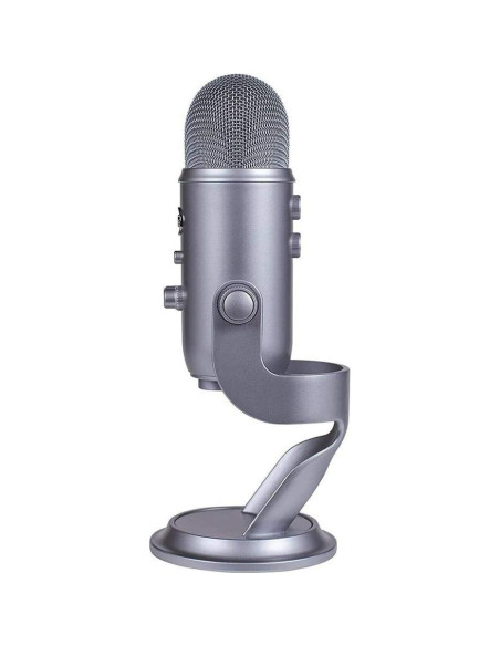 Micrófono USB Blue Yeti Gris Espacial, 3 cápsulas, 4 patrones