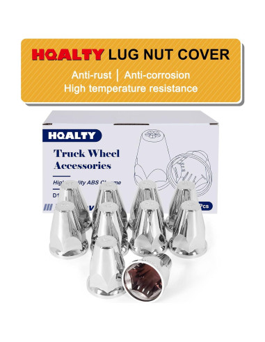 60 Piezas Cubiertas de Tuercas de Llantas HQALTY 33mm Cromadas