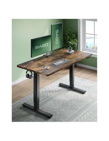 Escritorio de pie eléctrico SIAGO SDO1 - 121.9 x 60.9 cm, 3 presets
