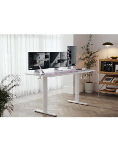 Escritorio de Pie Eléctrico YDN Ajustable 140x61 cm Blanco 2