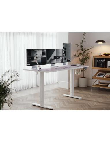Escritorio de Pie Eléctrico YDN Ajustable 140x61 cm Blanco
