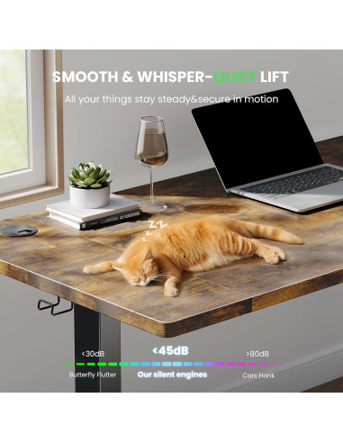 Escritorio de pie eléctrico SIAGO SDO1 - 121.9 x 60.9 cm, 3 presets