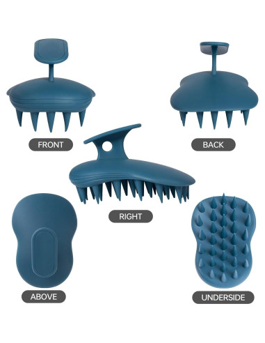 2 Piezas Cepillo Masajeador de Cuero Cabelludo PHOVSUV Silicona