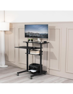 Escritorio de Pie Ajustable VIVO CART-V02DB Negro 69.85x71.12cm 2