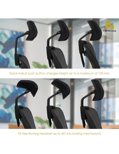 Reposacabezas ajustable Fortaleza para silla Herman Miller Aeron