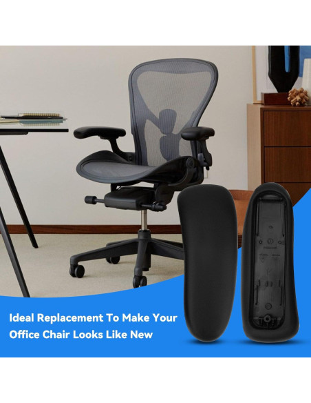 Reemplazo Almohadillas Reposabrazos Herman Miller Aeron Remasterizada - Negro