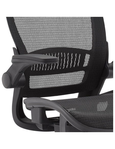 Silla de Oficina Ergonómica Amazon Basics, Malla Negra, 125 cm