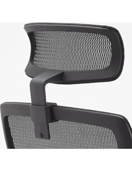 Silla de Oficina Ergonómica Amazon Basics, Malla Negra, 125 cm