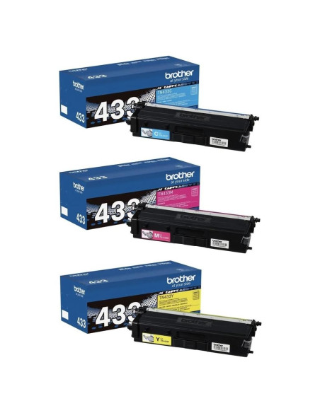 Cartucho de Tóner Brother TN433 Cian, Magenta y Amarillo - 3 Piezas