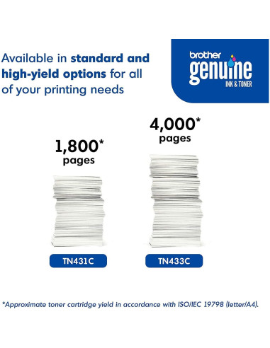 Cartucho de Tóner Brother TN433 Cian, Magenta y Amarillo - 3 Piezas