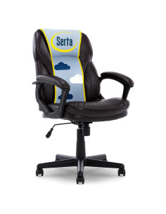 Silla de Oficina Serta Manager Ergonómica Cuero Sintético Marrón
