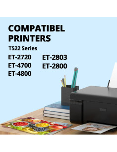 Botellas de Tinta Negra Compatible 522 FASTINK - 3 x 70ML 2