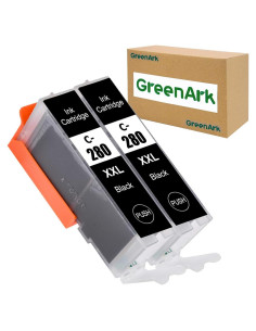Cartuchos de Tinta Negra Compatibles GreenArk PGI-280XXL (2 Pzs)
