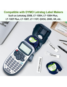 Cinta de Recarga Labelife para Etiquetadora DYMO LetraTag 12mm x 4m - 6 Pack 2
