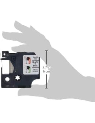 Etiquetas DYMO D1 12mm x 7m Autoadhesivas Negra sobre Blanco